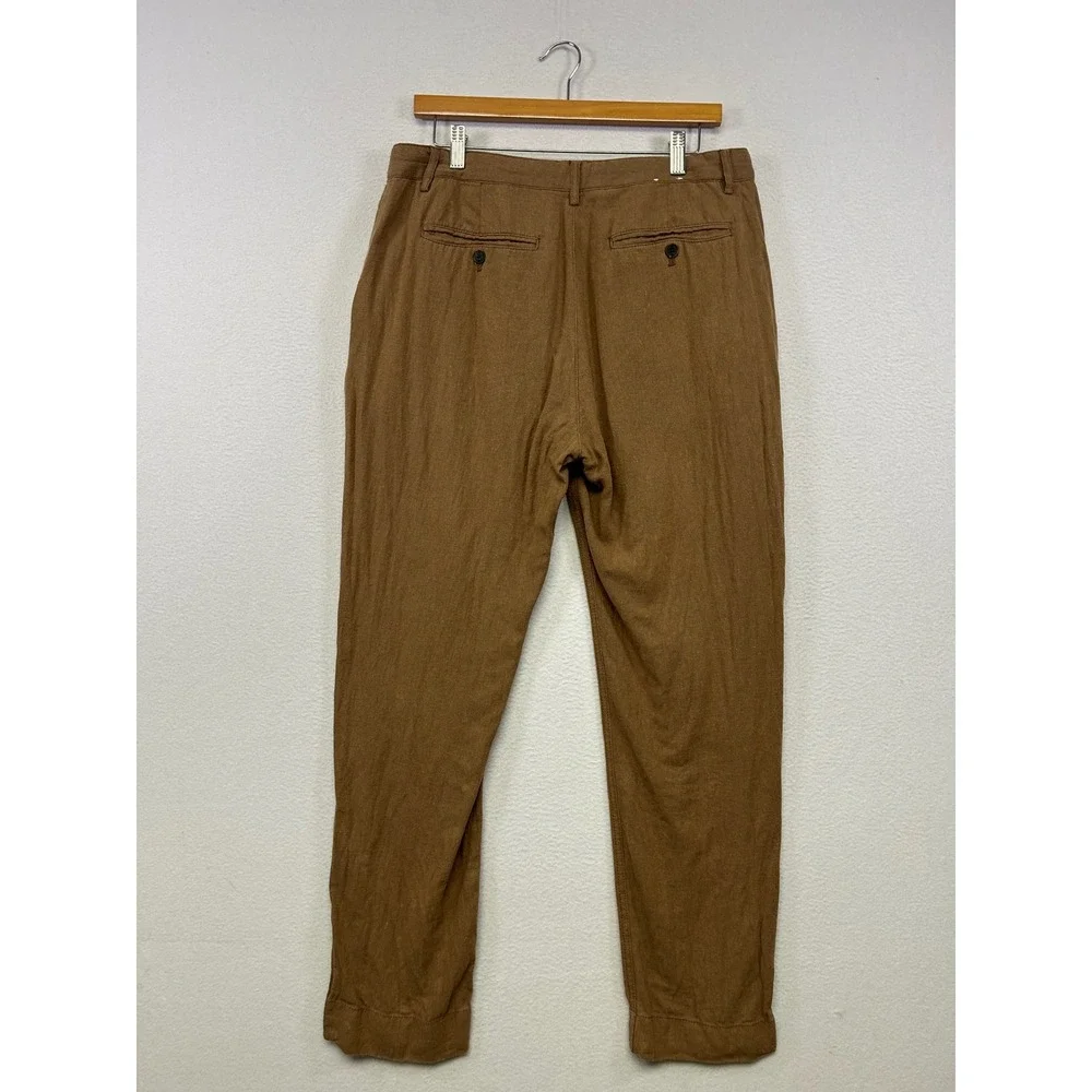 Linen Blend Coastal Banana Republic Mens 32x32 Brown Slim-Straight Chino Pants